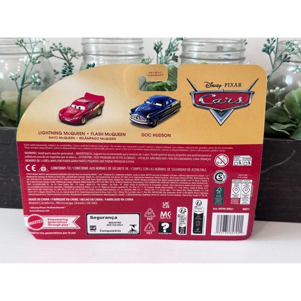 Disney Pixar Cars 20th Anniversary Lightning McQueen Doc Hudson 2 Pack